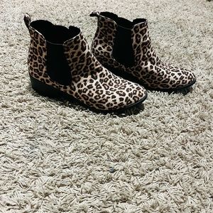 Cheetah print ankle boots